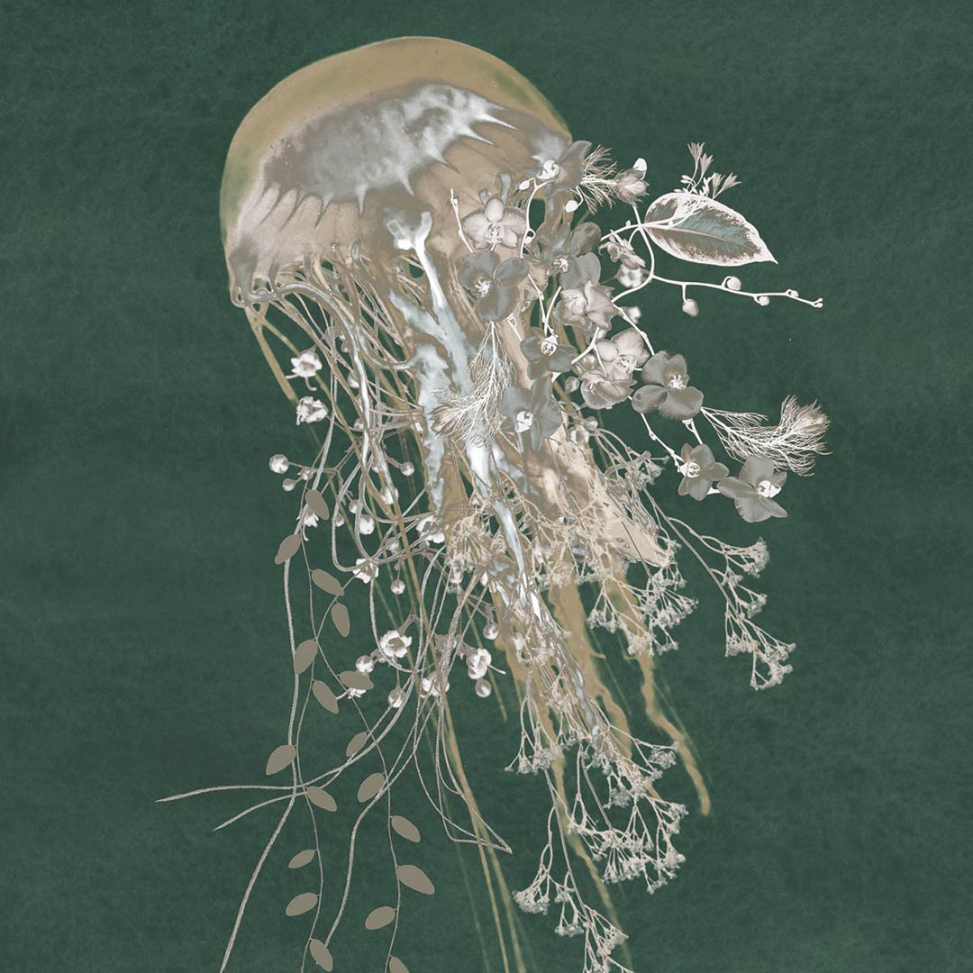 Living Waters Wallpaper - Sea Green/Flint - Good & Craft