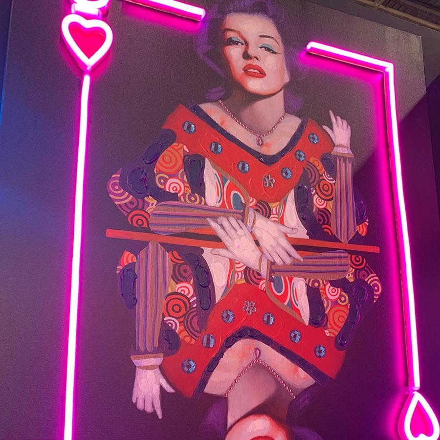 Marilyn Playing Card - LED Neon Artwork