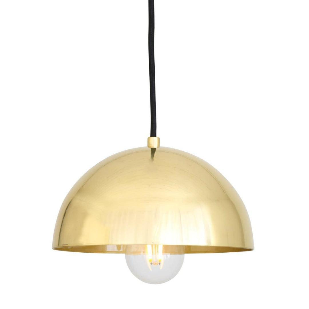 Maua Small Brass Dome Pendant Light - Mullan Lighting
