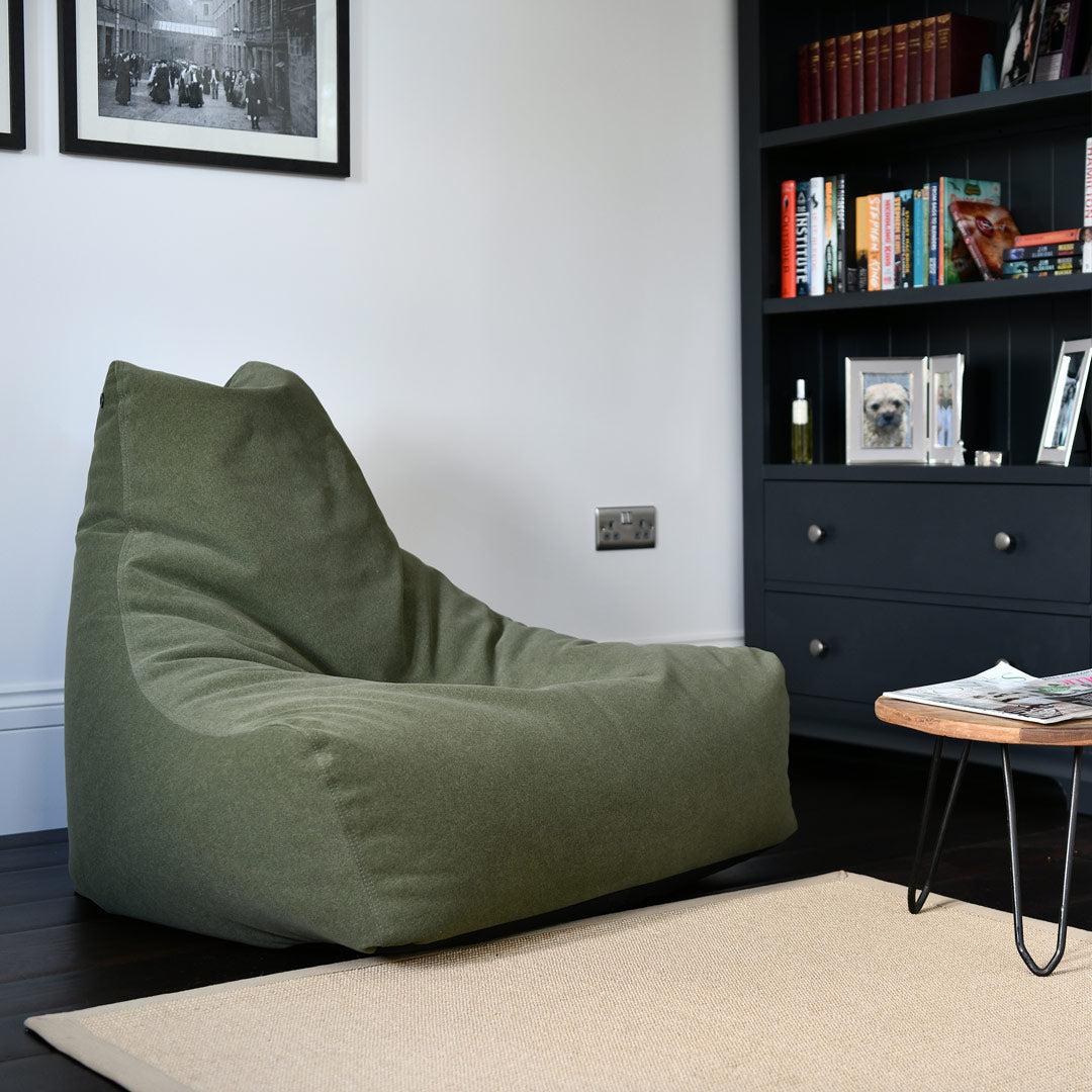 Mighty B Bag - Faux Suede Bean Bag Chair - Moss