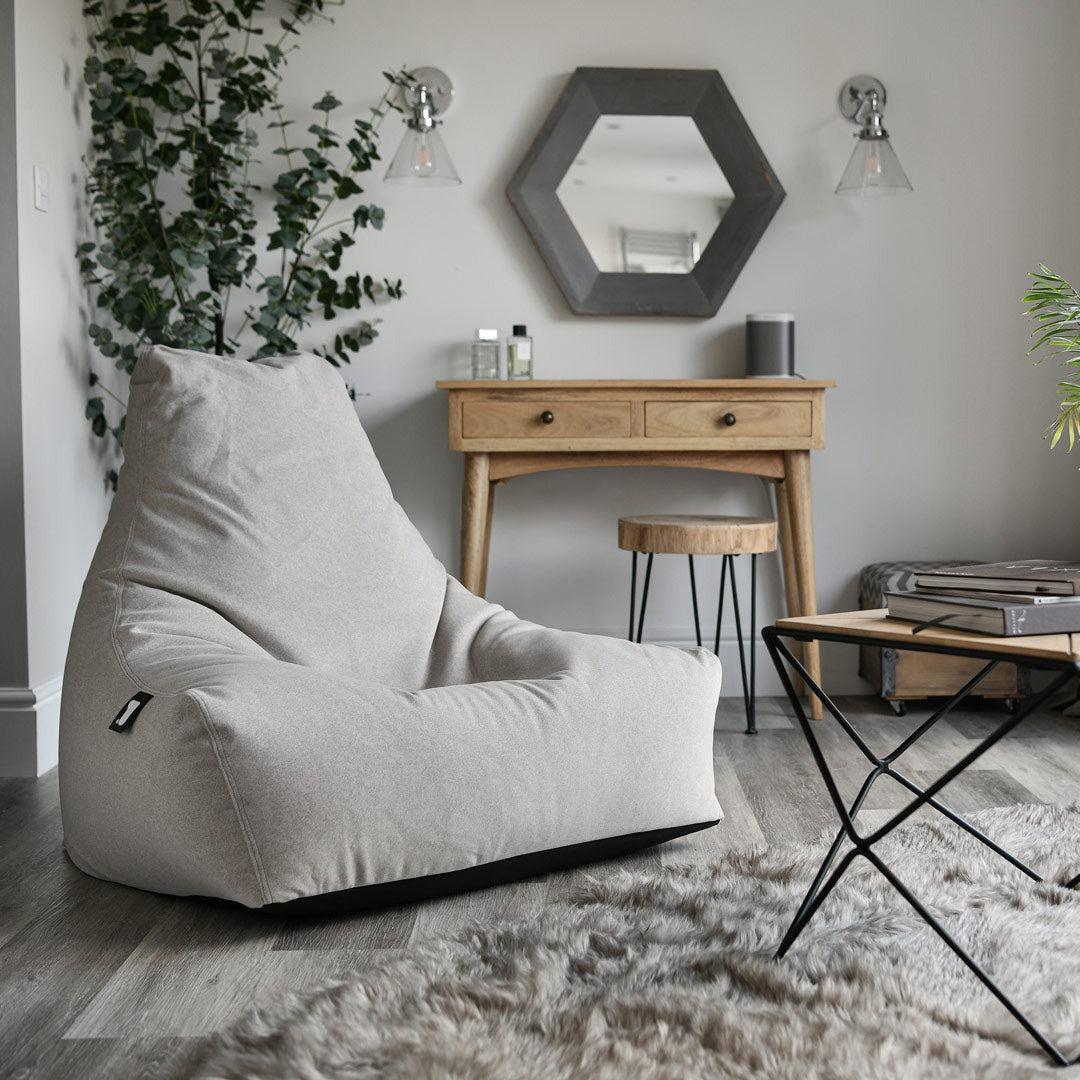 Mighty B Bag - Faux Suede Bean Bag Chair - Stone