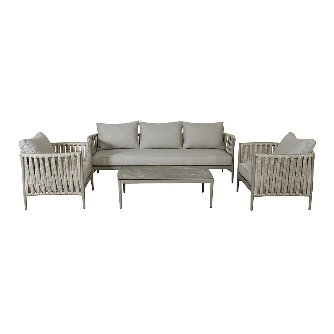 Milan 3 Seat Sofa Set - Cool Linen