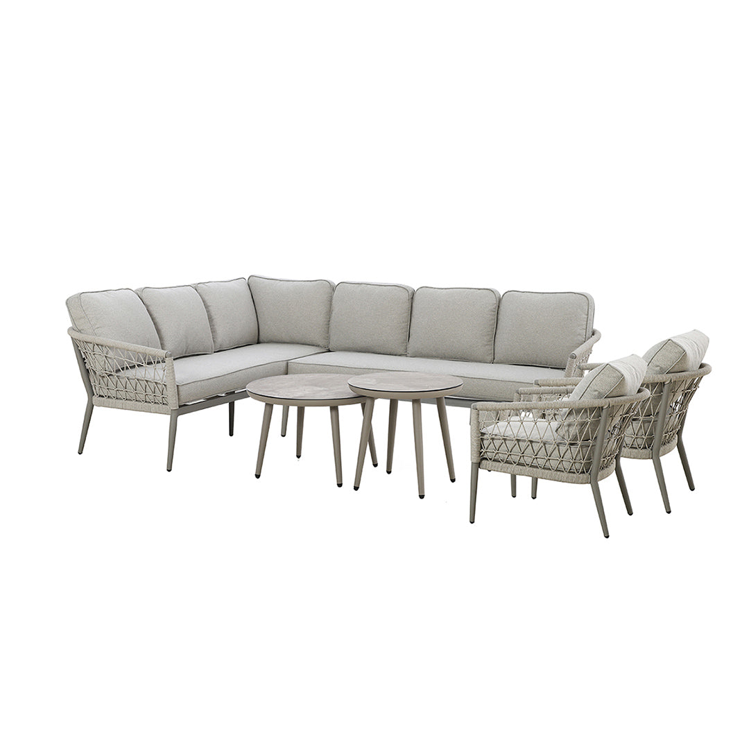 Monaco Large Corner Sofa Set with 2 Armchairs