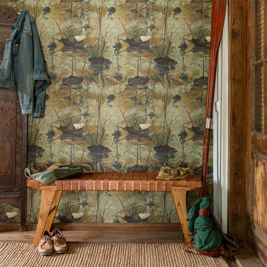 Moored Boats Wallpaper - MindTheGap