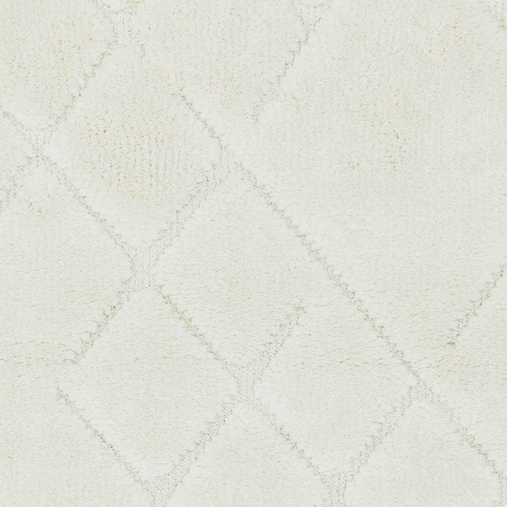 Moroccan Style Deep Pile Rug - Cream Diamonds