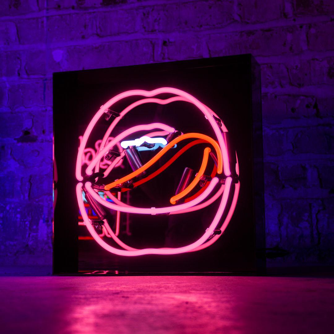 Mouth Neon Acrylic Box Light