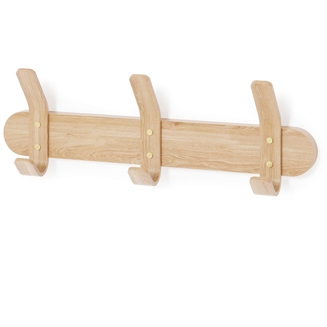 Natural Oak Three Hook Rail