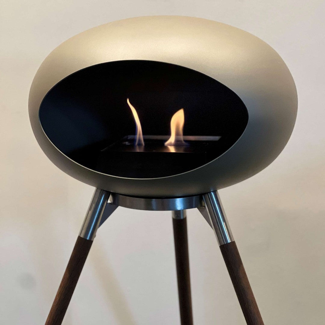 Nickel Ground High Bioethanol Tripod Fireplace - Le Feu