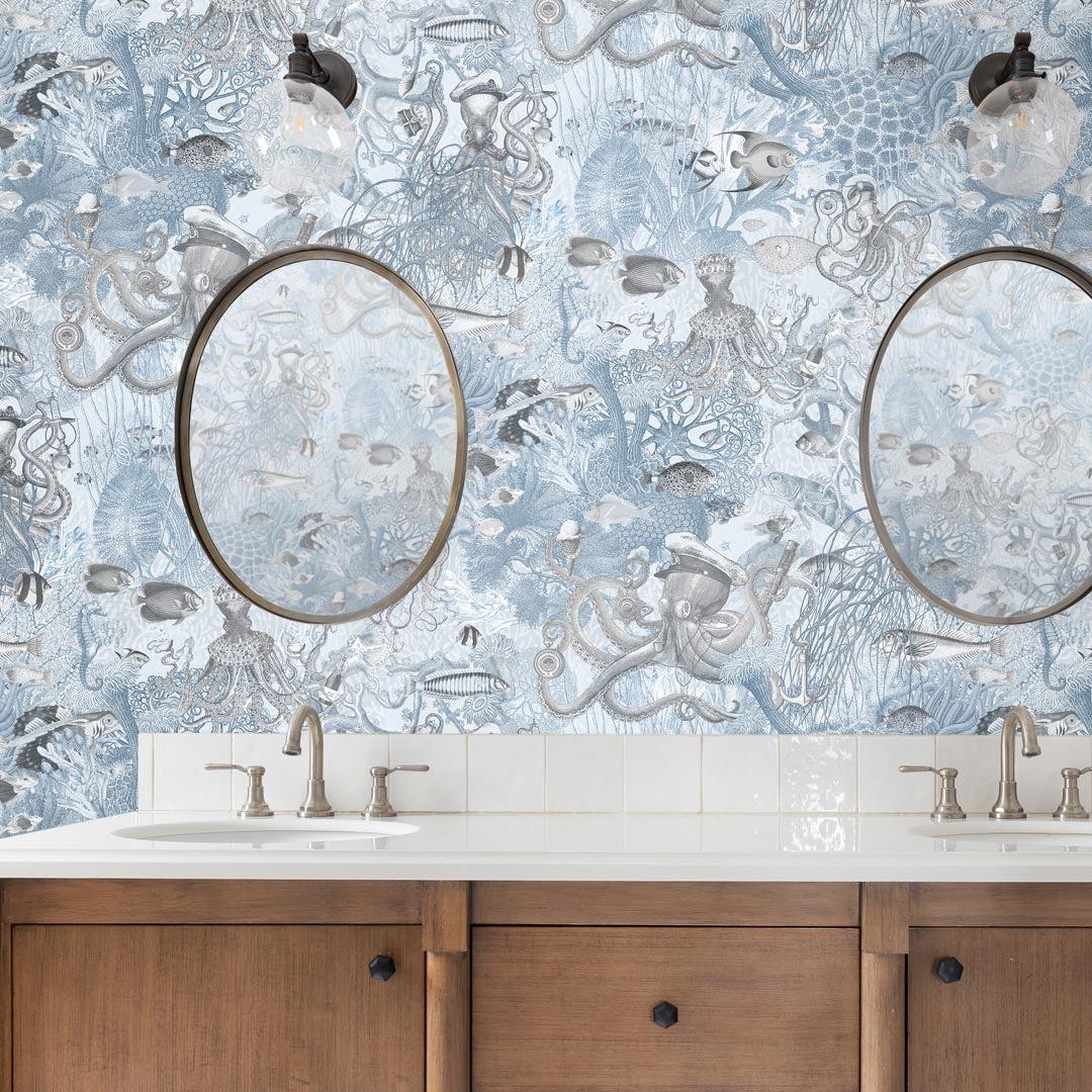 Octopus Wallpaper - Pale Ocean - Brand Mckenzie