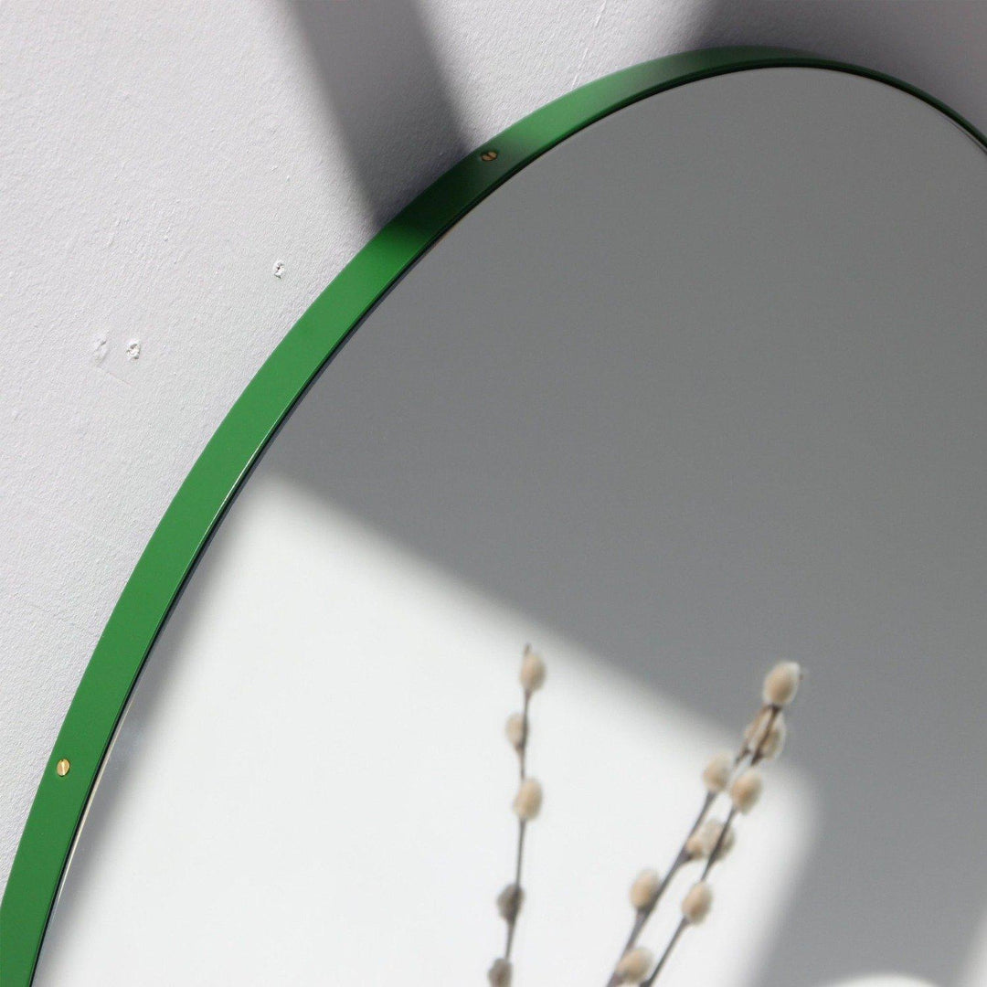 Orbis Round Mirror - Green Frame