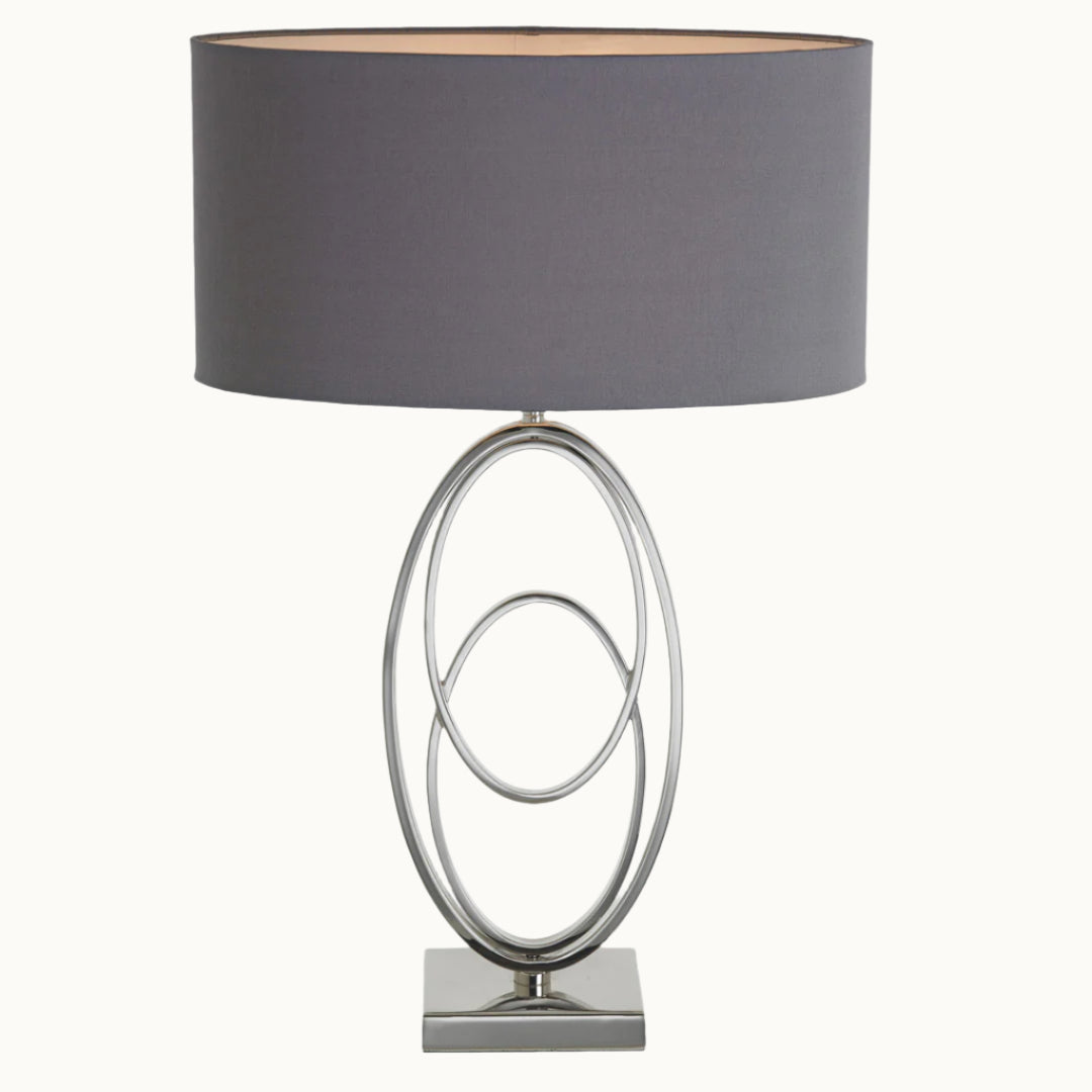 Oval Rings Table Lamp - Nickel - RV Astley