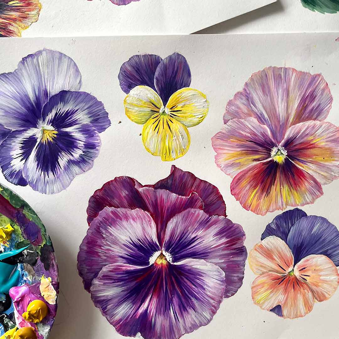 Plethora of Pansies Wallpaper