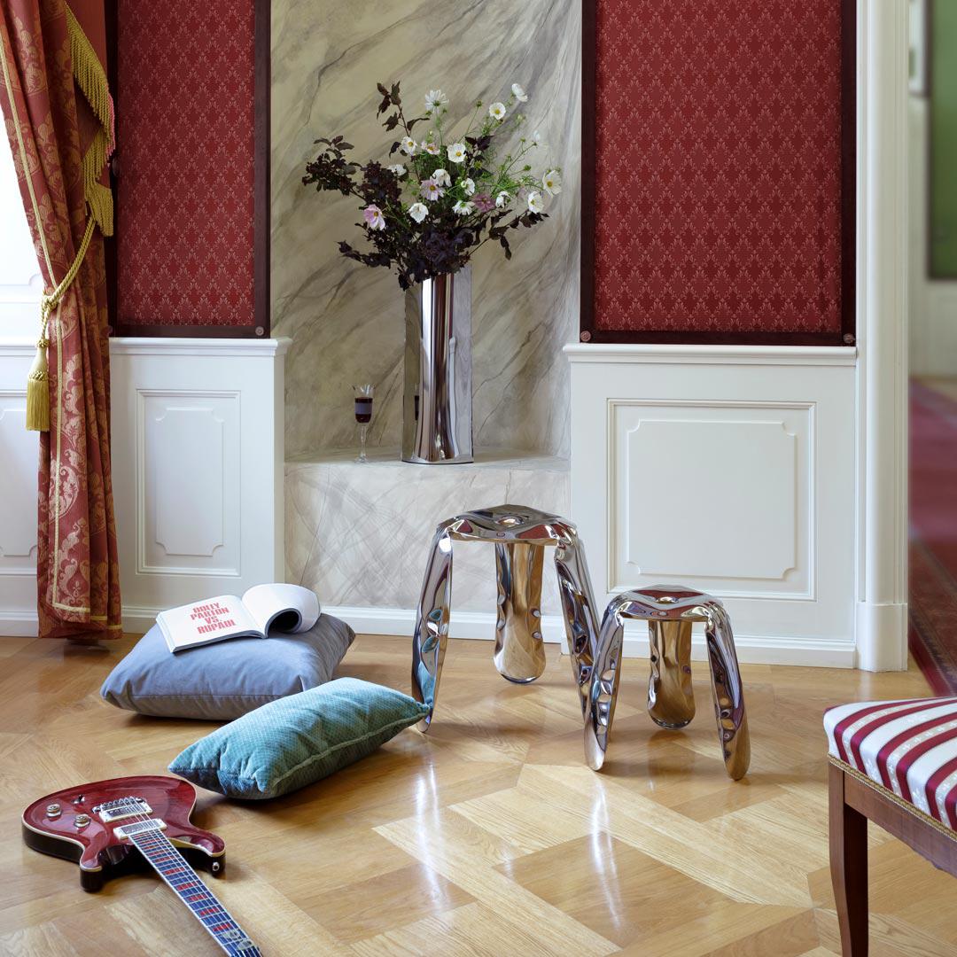 Plopp Stool - Inox Polished - Zieta