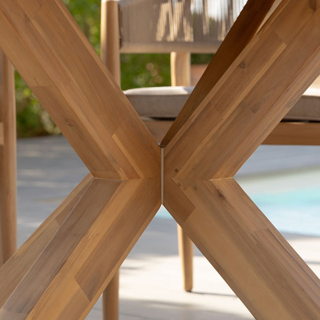 Porto 4 Seat Round Dining Set - Sandstone