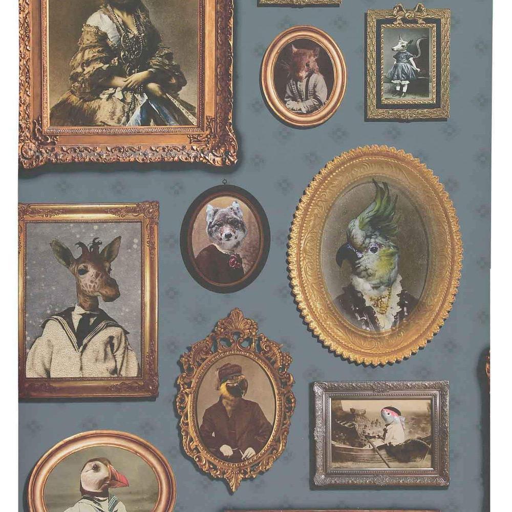 Portrait Gallery Wallpaper - Blue - Graduate Collection