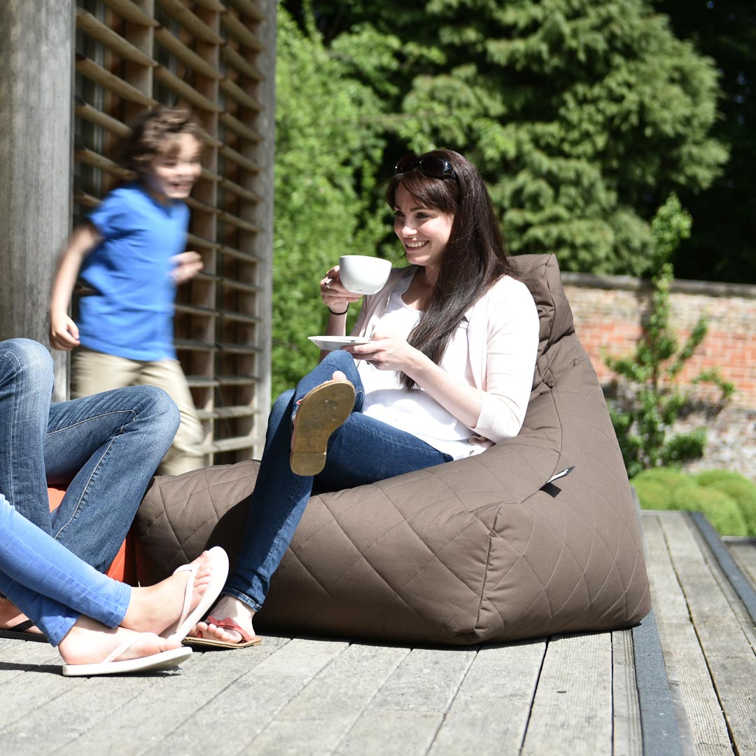 Quilted Outdoor Bean Bag - Aqua