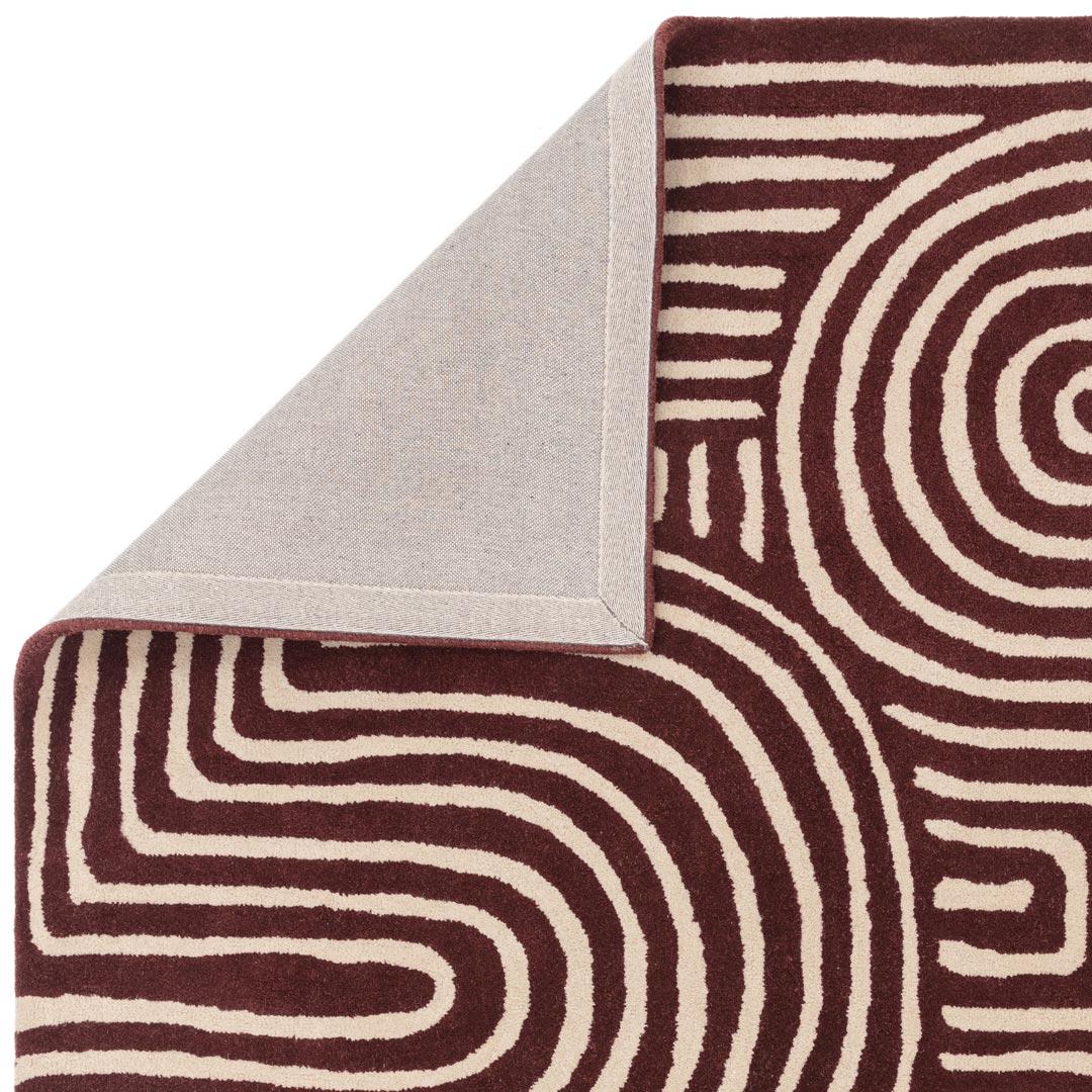 Reef Curve Rug - Plum