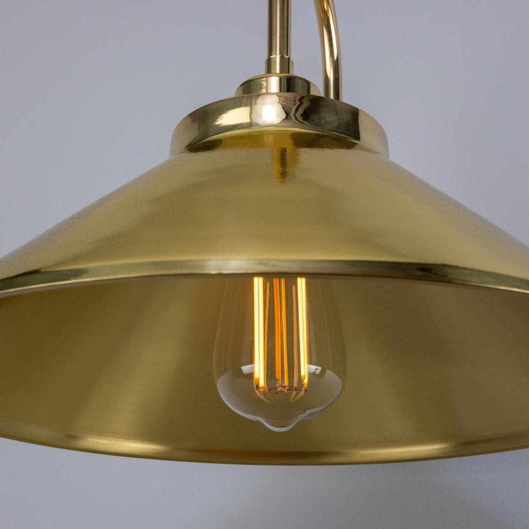 Rio Vintage Brass Swan Neck Wall Light