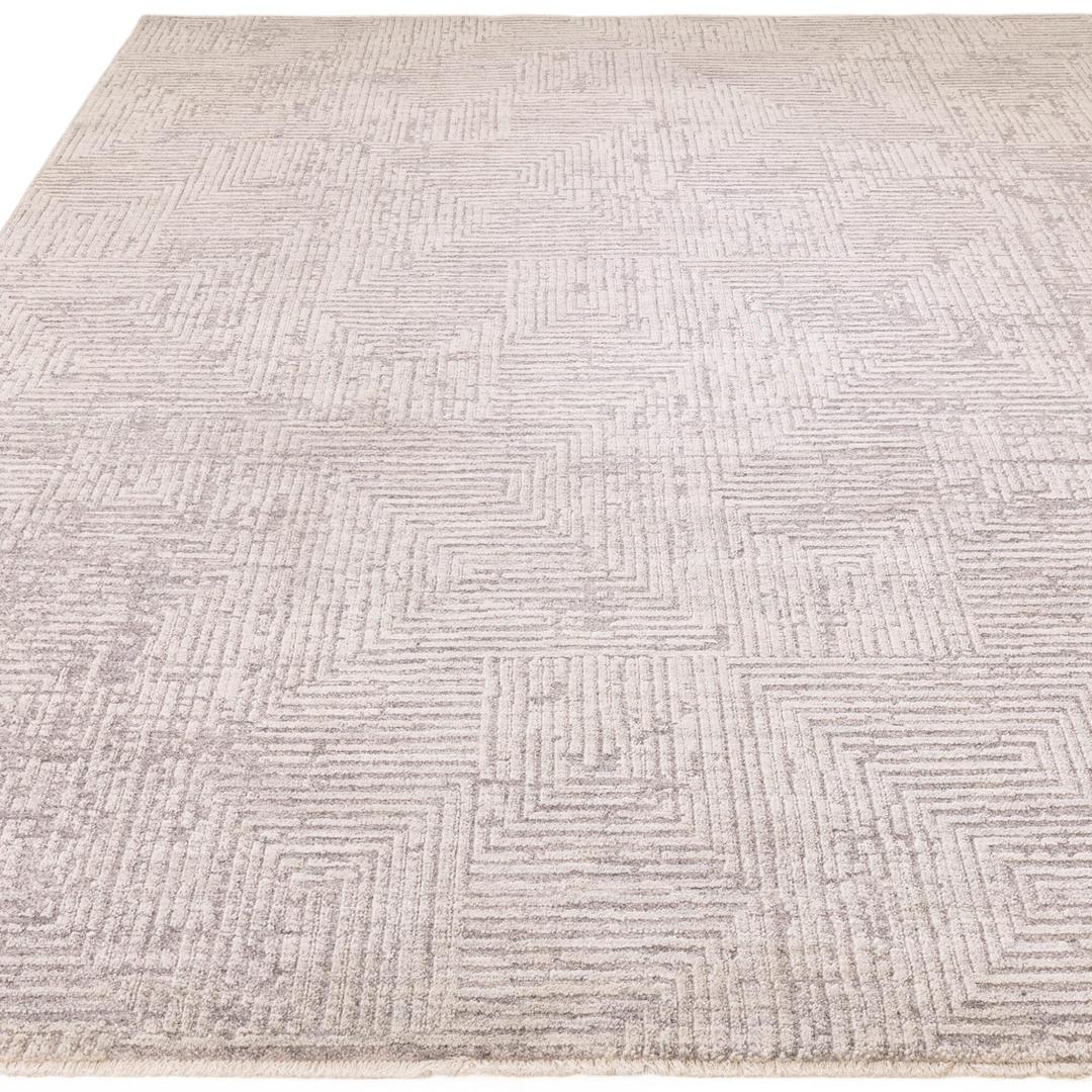Softscape Geometric Light Grey Rug