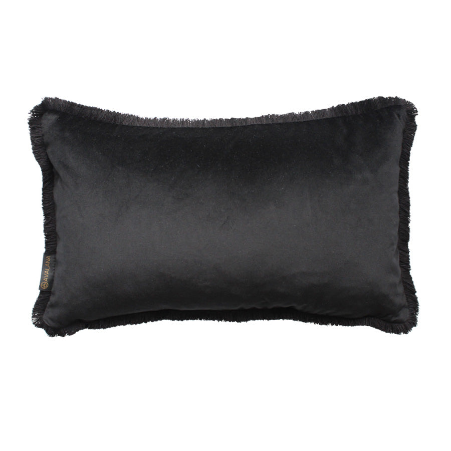 Swan Lovers Fringe Velvet Cushion