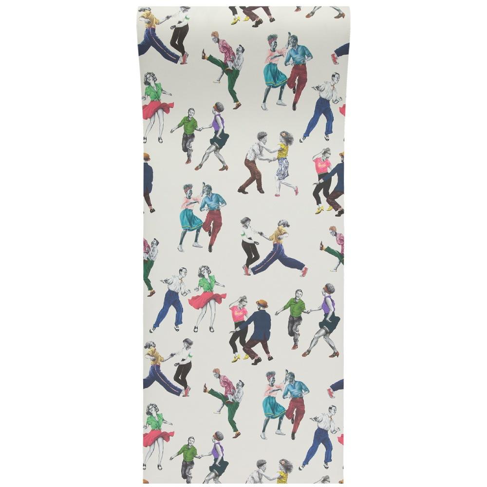 Swing Time Wallpaper - Cream - Graduate Collection