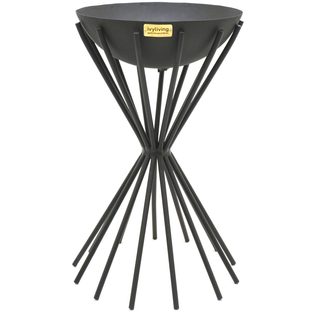 Tall Dakar Outdoor Fire Bowl - Black