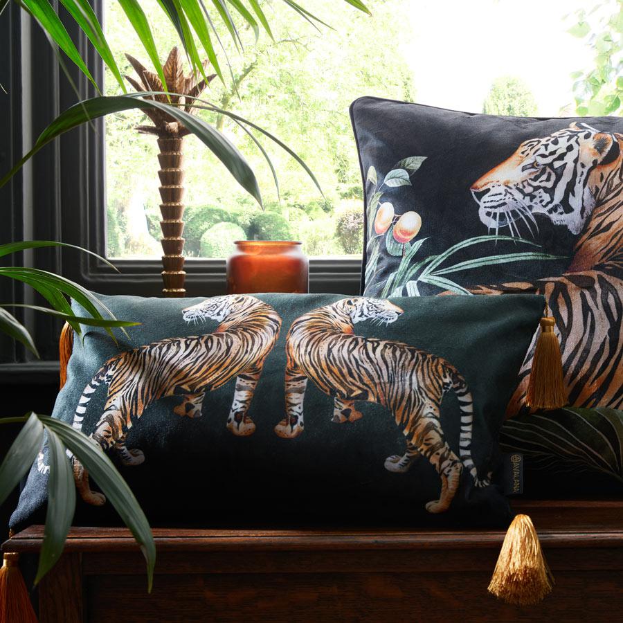 Tiger Tiger Tassel Velvet Cushion Cover