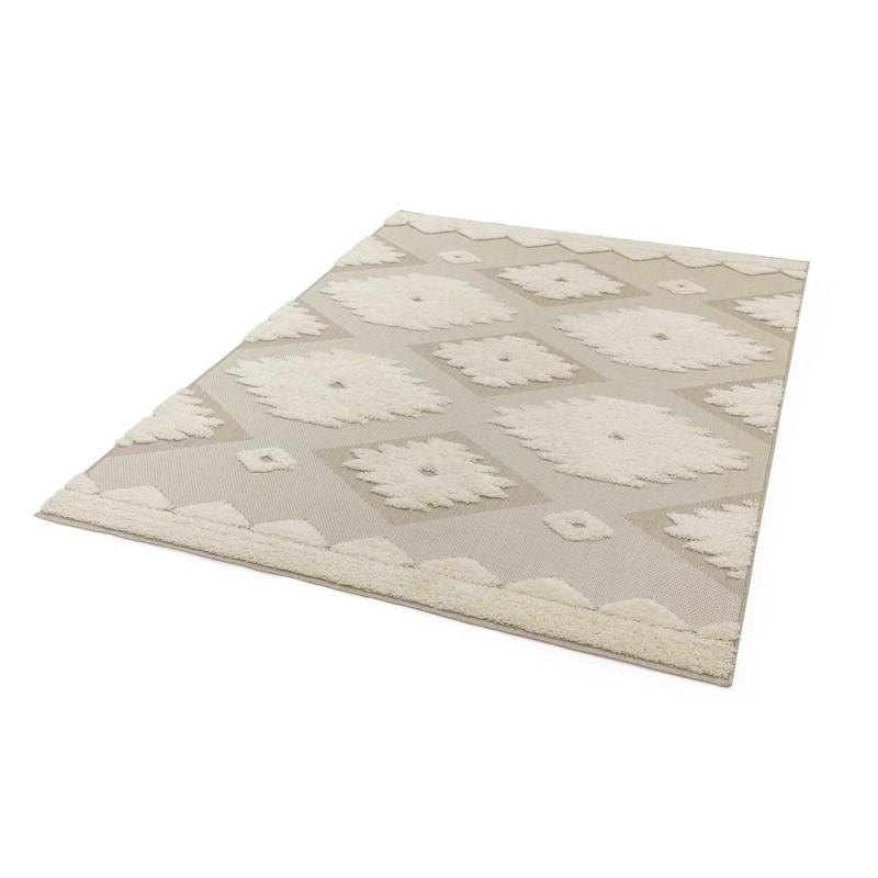 Tribal Print Outdoor Rug - Natural Cream