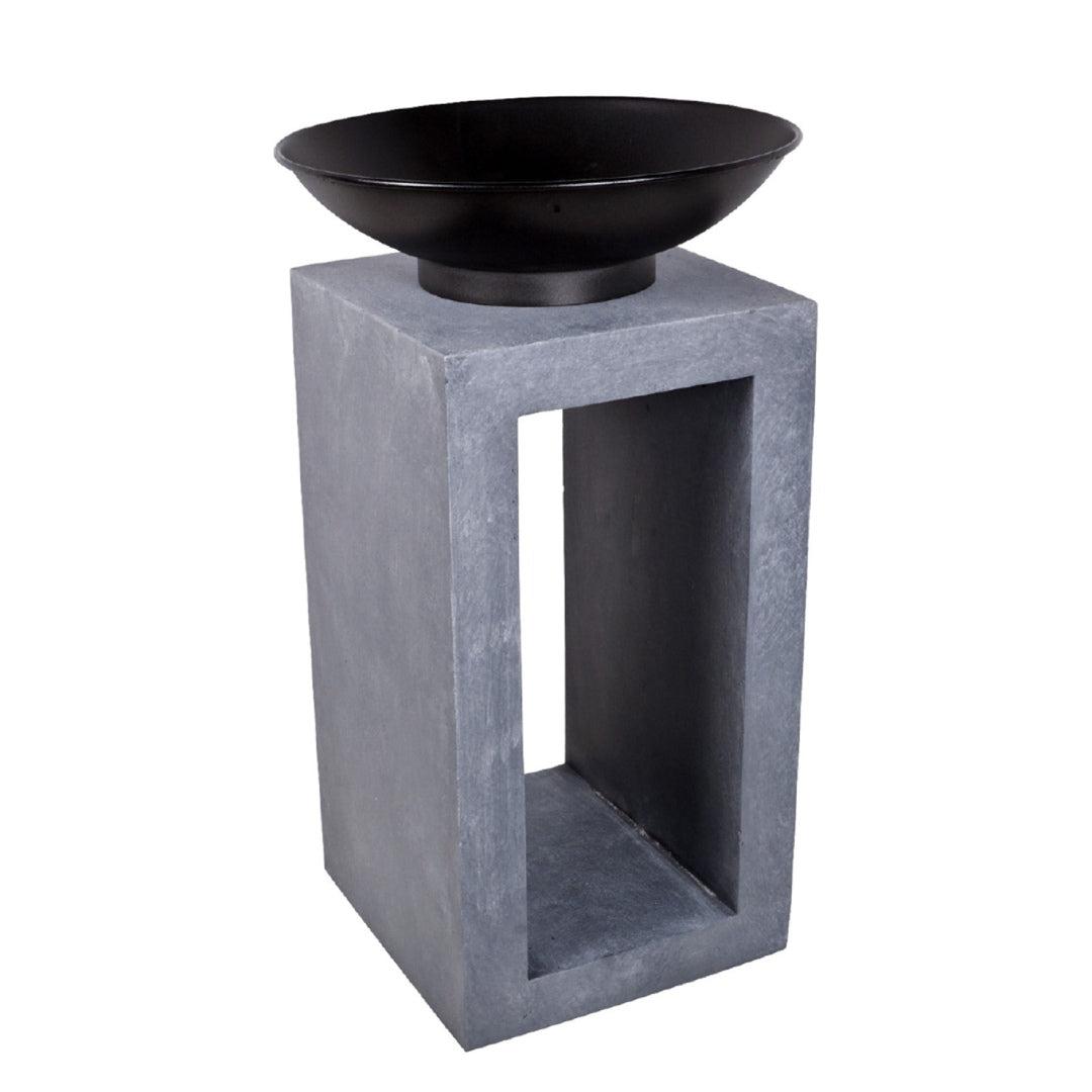 Valencia Firebowl & Square Cement Console Fire Pit