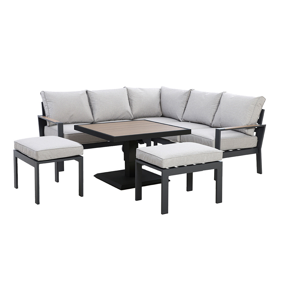 Vancouver Small Corner Dining Set With Square Rising Table