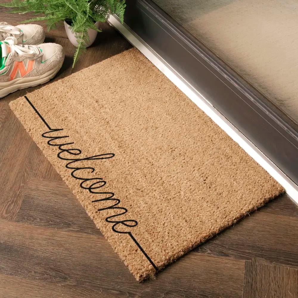 Welcome Scribble Doormat - Black