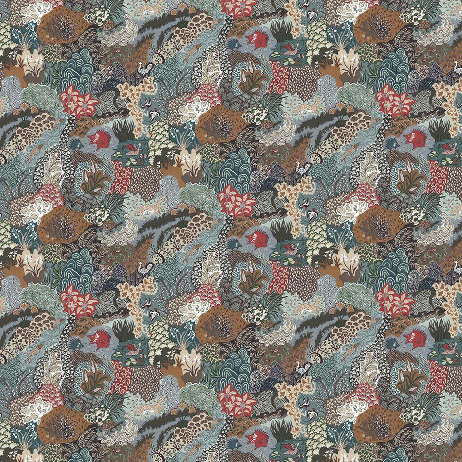 Whimsical Clumps Linen Fabric - Josephine Munsey
