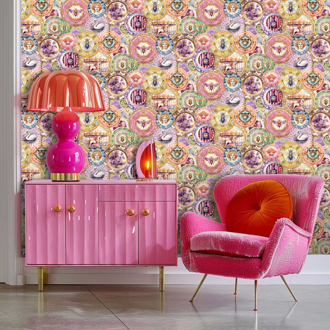 Wonderland Plates Wallpaper