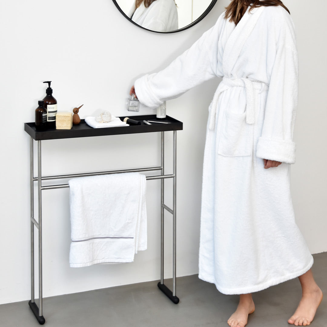 Yoku Caddy Towel Rail - Dark Oak