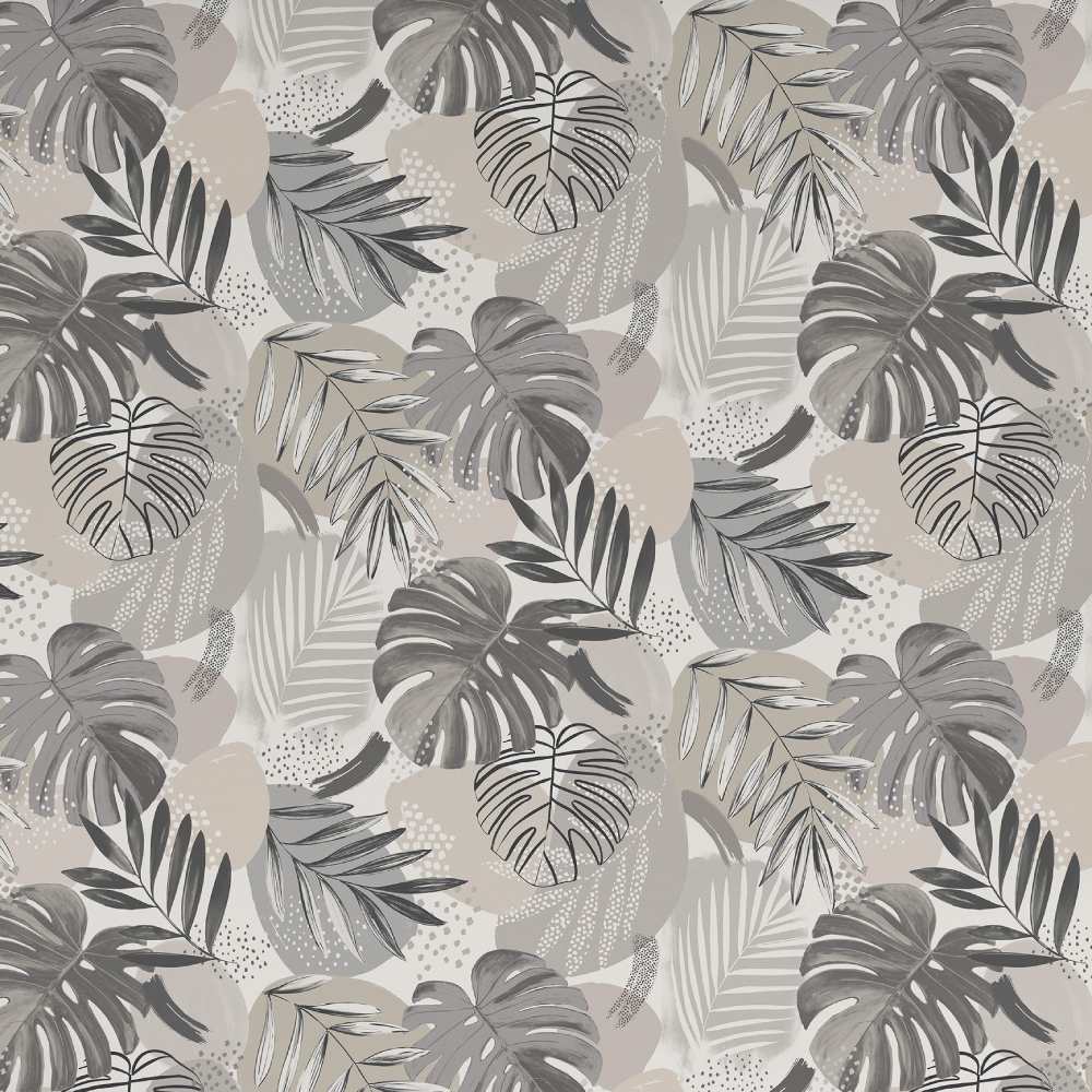 Abstract Jungle Wallpaper - Putty Grey - Brand Mckenzie
