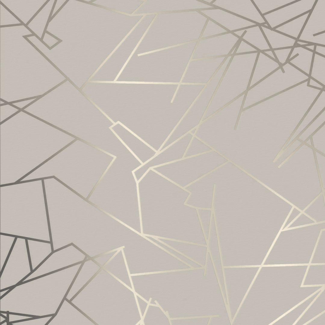 Angles Wallpaper - Pewter / Limestone - Erica Wakerly