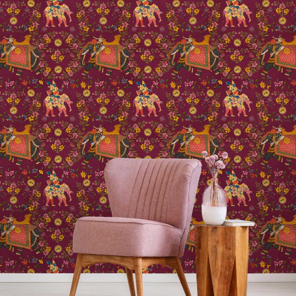 Aristocracy Mauve Wallpaper - Set of 3 Rolls - MINDTHEGAP