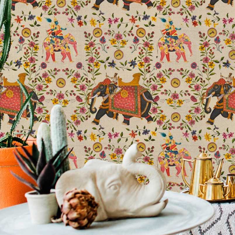 Aristocracy Taupe Wallpaper - Set of 3 Rolls - MINDTHEGAP