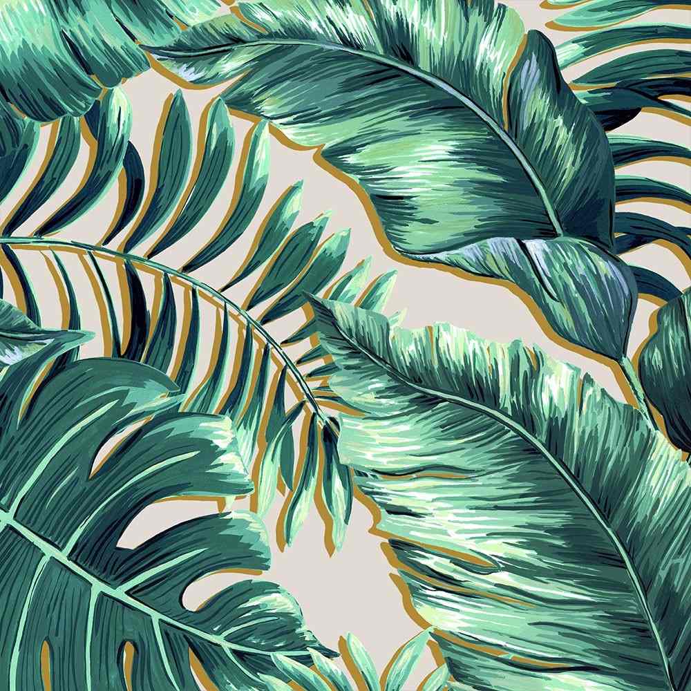 Banana Leaves Max Wallpaper - Blush Pink - Brand Mckenzie