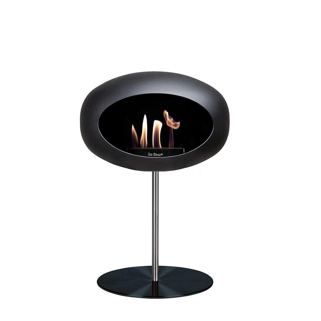 Black Ground Steel Low Bioethanol Fireplace - Le Feu