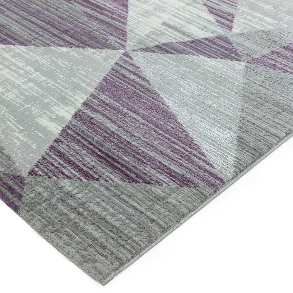 Block Angles Print Rug - Heather
