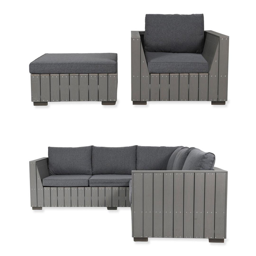 Bosham Outdoor Corner Sofa Set Lime Lace