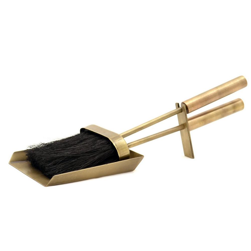 Brass Fireside Brush & Dustpan Lime Lace