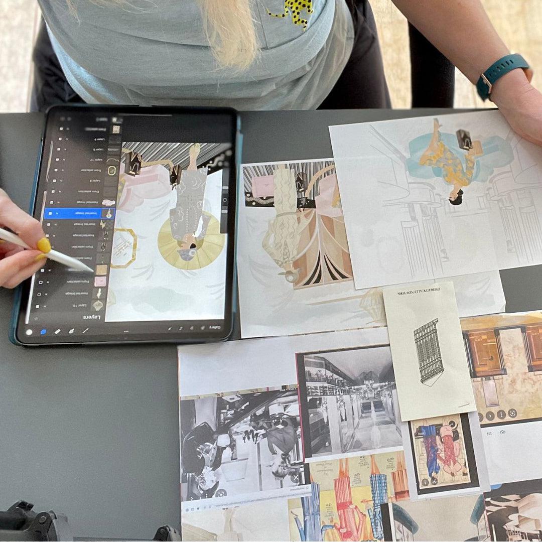 Charleston Tower Wallpaper - Pastel Multi- Brand Mckenzie