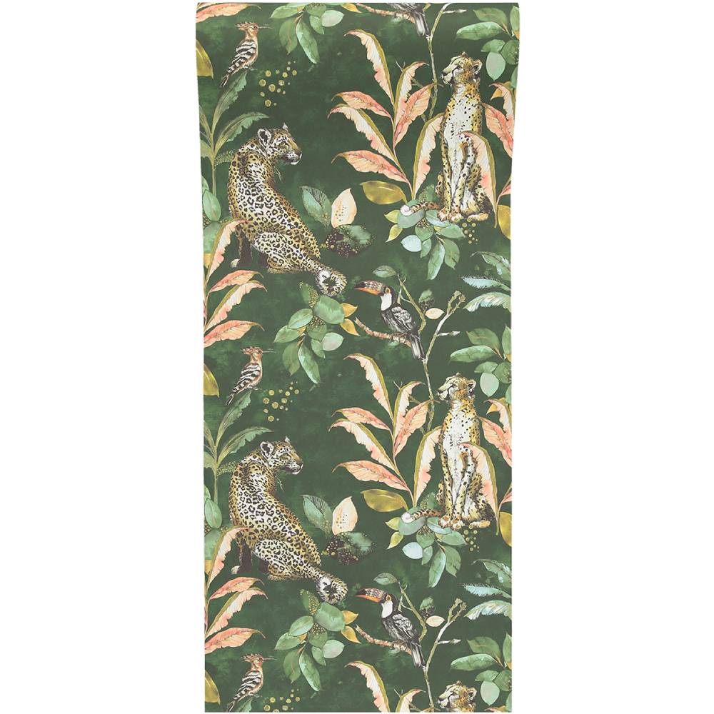 Cheetah Wallpaper - Green - Graduate Collection