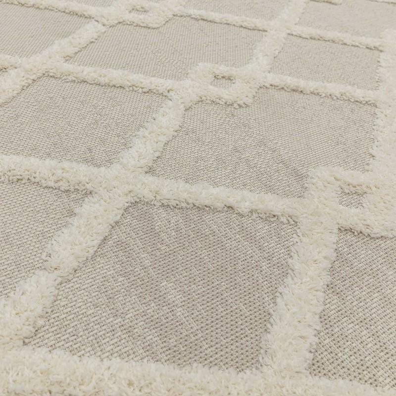 Diamond Print Indoor / Outdoor Rug - Natural Cream