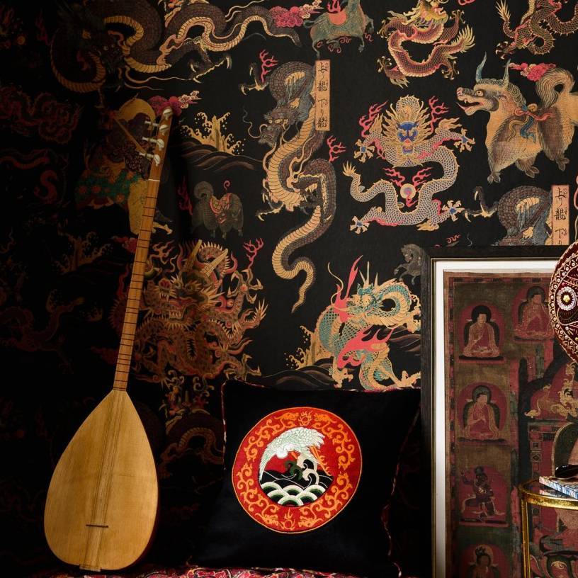 Dragons Of Tibet Wallpaper - Set of 3 Rolls - MINDTHEGAP