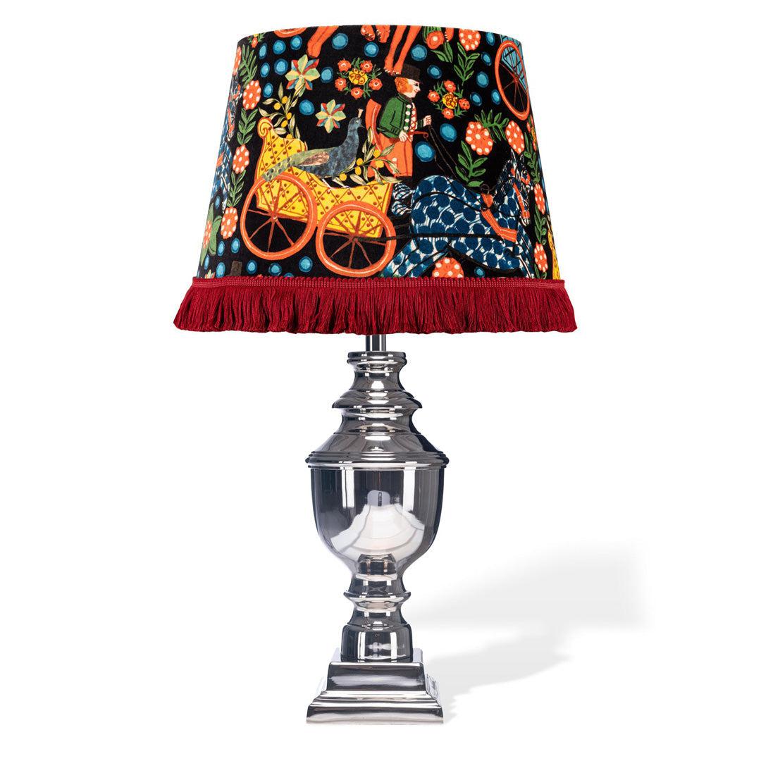 Fasnacht Anthracite Velvet Lampshade - Mind The Gap