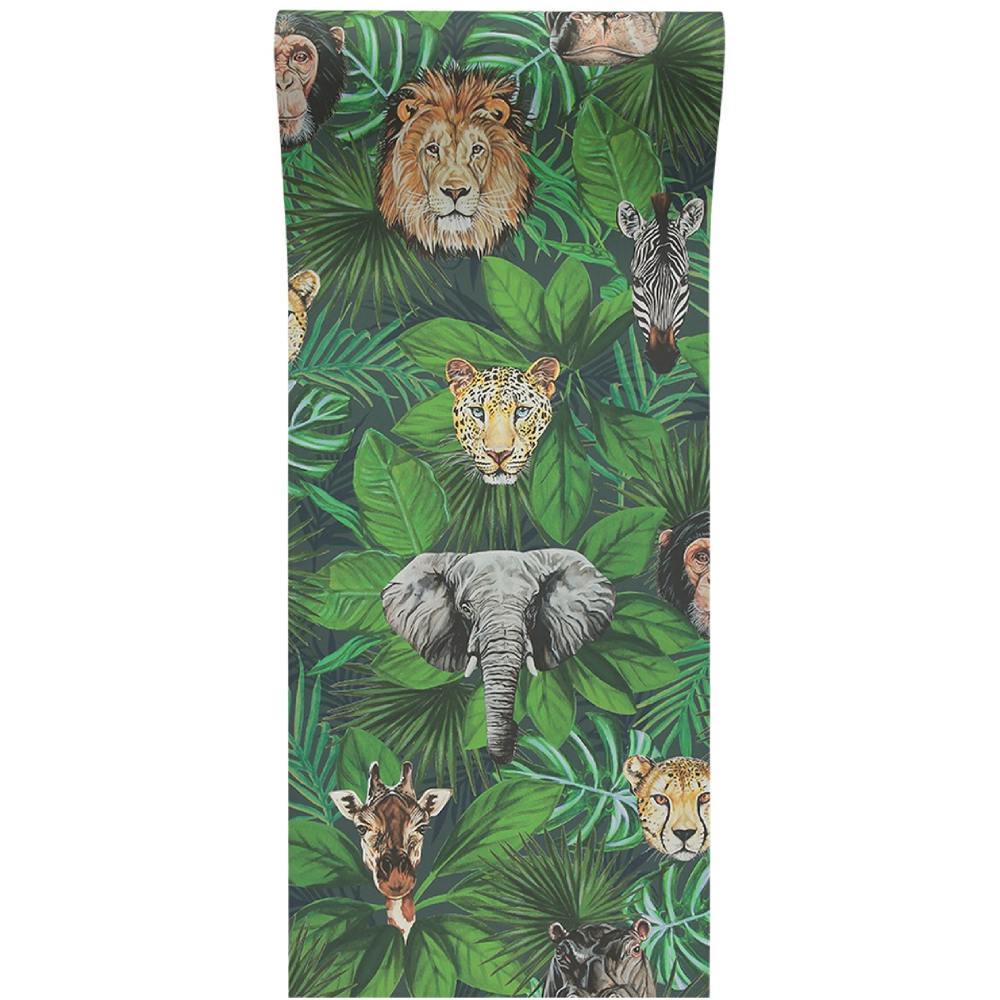 Geoffrey & Friends Wallpaper - Green - Graduate Collection