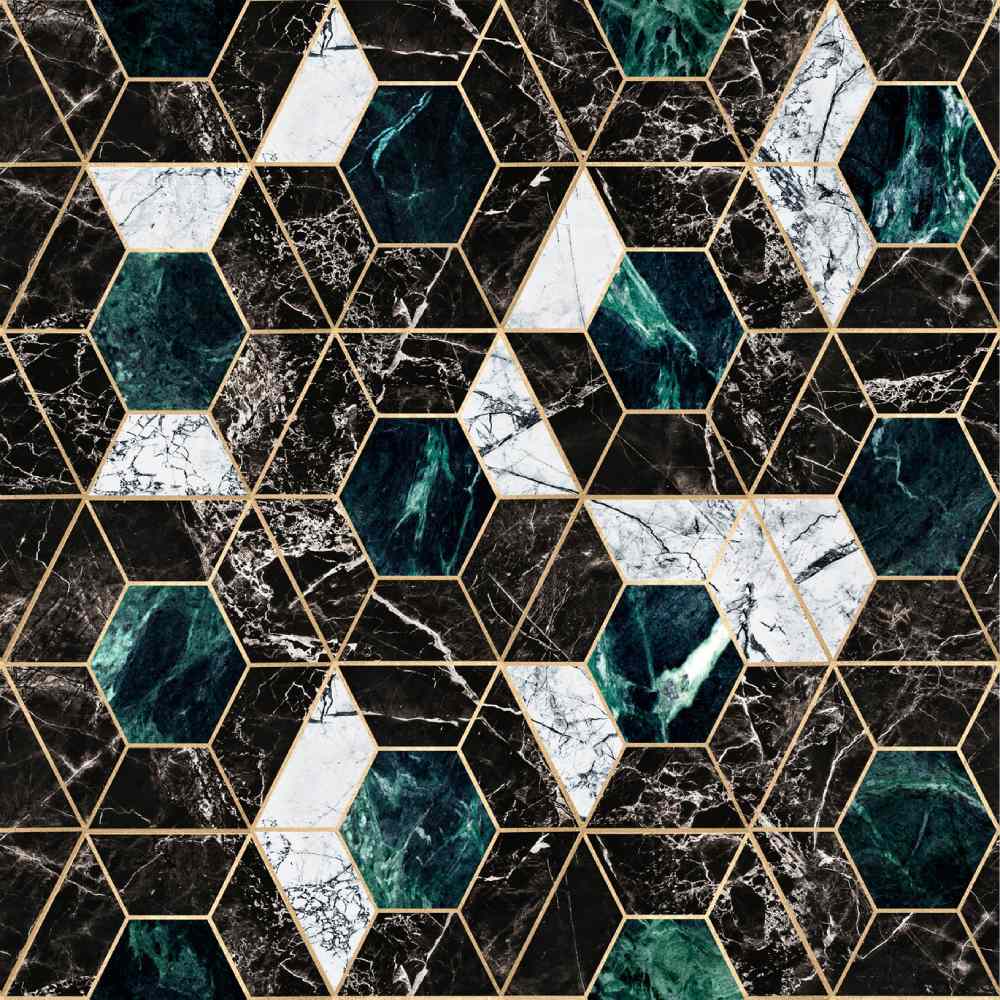 Hexa Onyx Metallic Wallpaper - MINDTHEGAP